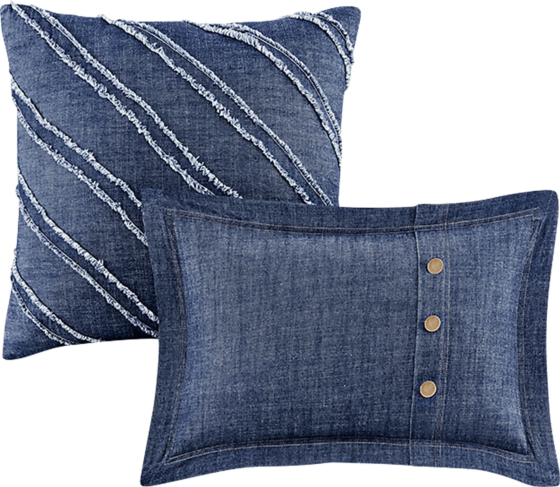 Ulloa Blue 5 Pc Full Comforter Set - Image 3