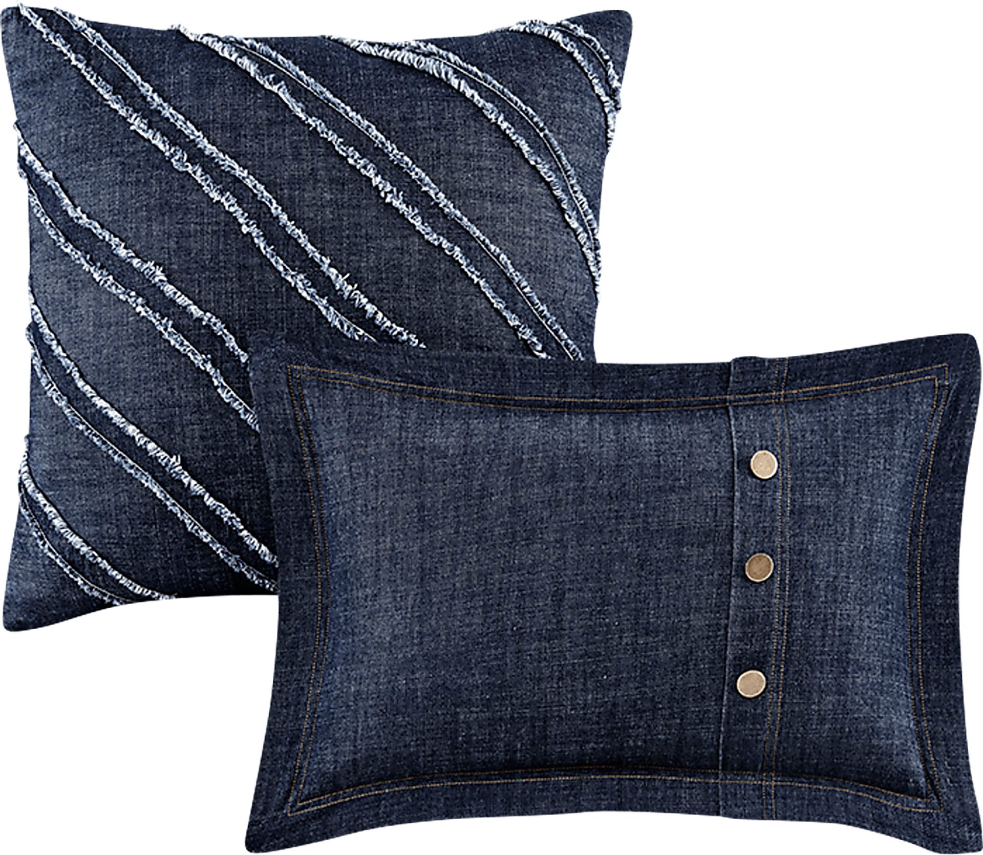 Ulloa Blue 5 Pc Full Comforter Set - Image 4
