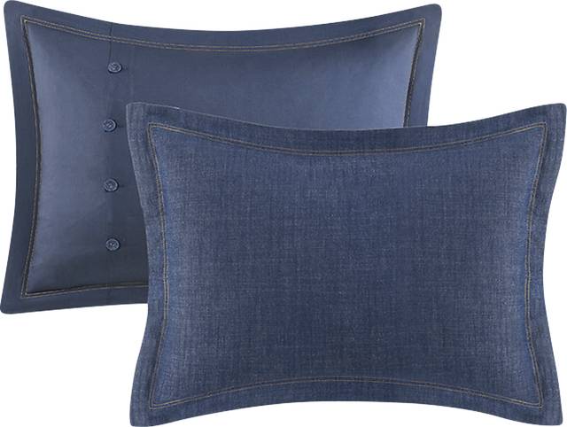 Ulloa Blue 5 Pc Full Comforter Set - Thumbnail - Image 5