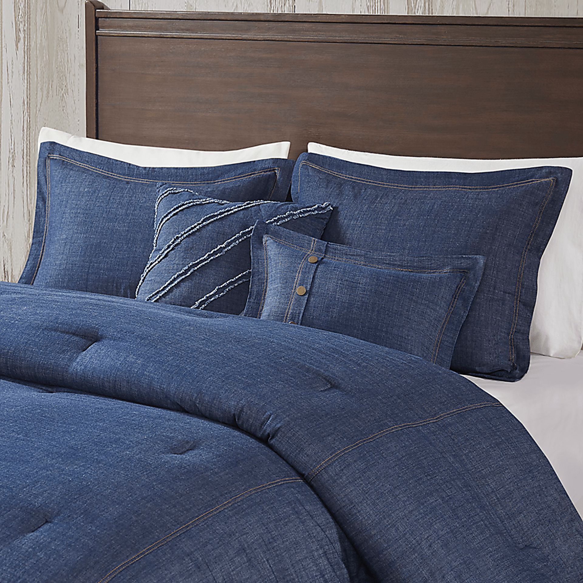 Ulloa Blue 5 Pc Full Comforter Set - Image 6