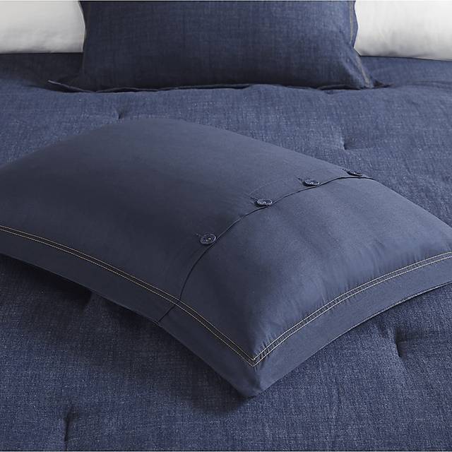 Ulloa Blue 5 Pc Full Comforter Set - Thumbnail - Image 7
