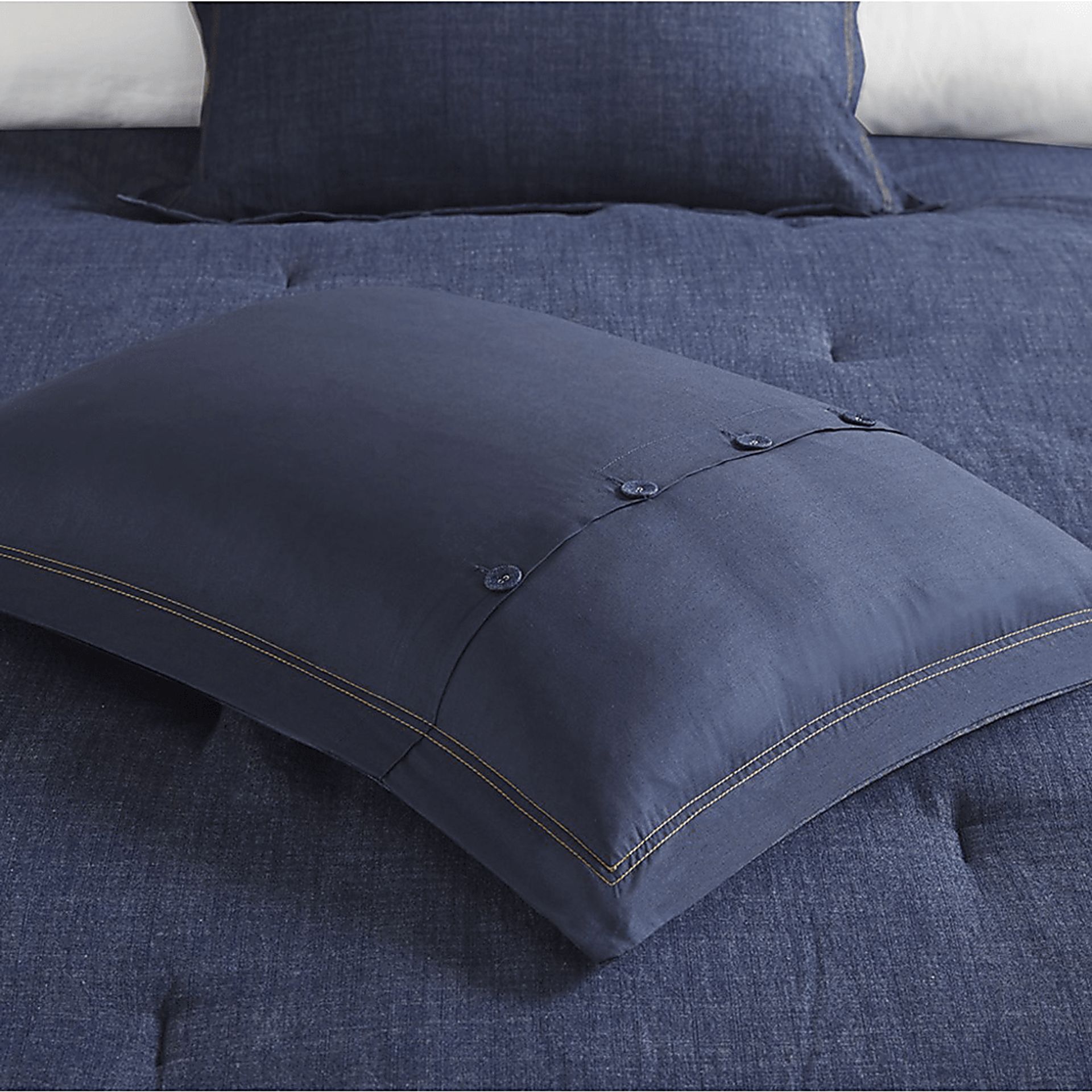 Ulloa Blue 5 Pc Full Comforter Set - Image 7