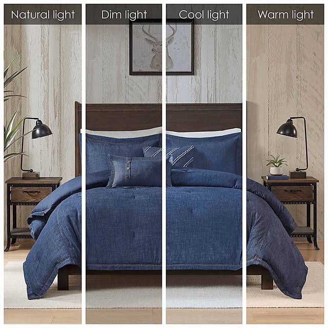 Ulloa Blue 5 Pc Full Comforter Set - Thumbnail - Image 10