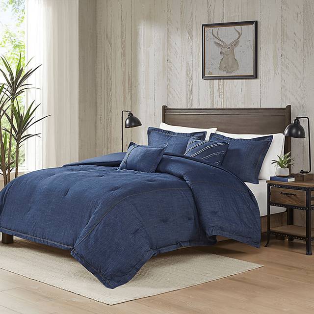 Ulloa Blue 5 Pc Full Comforter Set - Thumbnail - Image 1