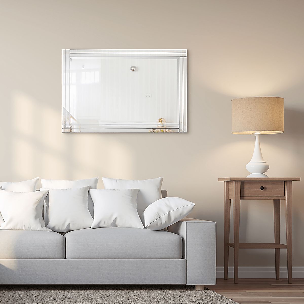 Ulmus III Translucent White Mirror | Rooms to Go