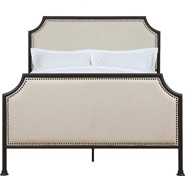 Uma Cream Queen Panel Bed - Thumbnail - Image 1