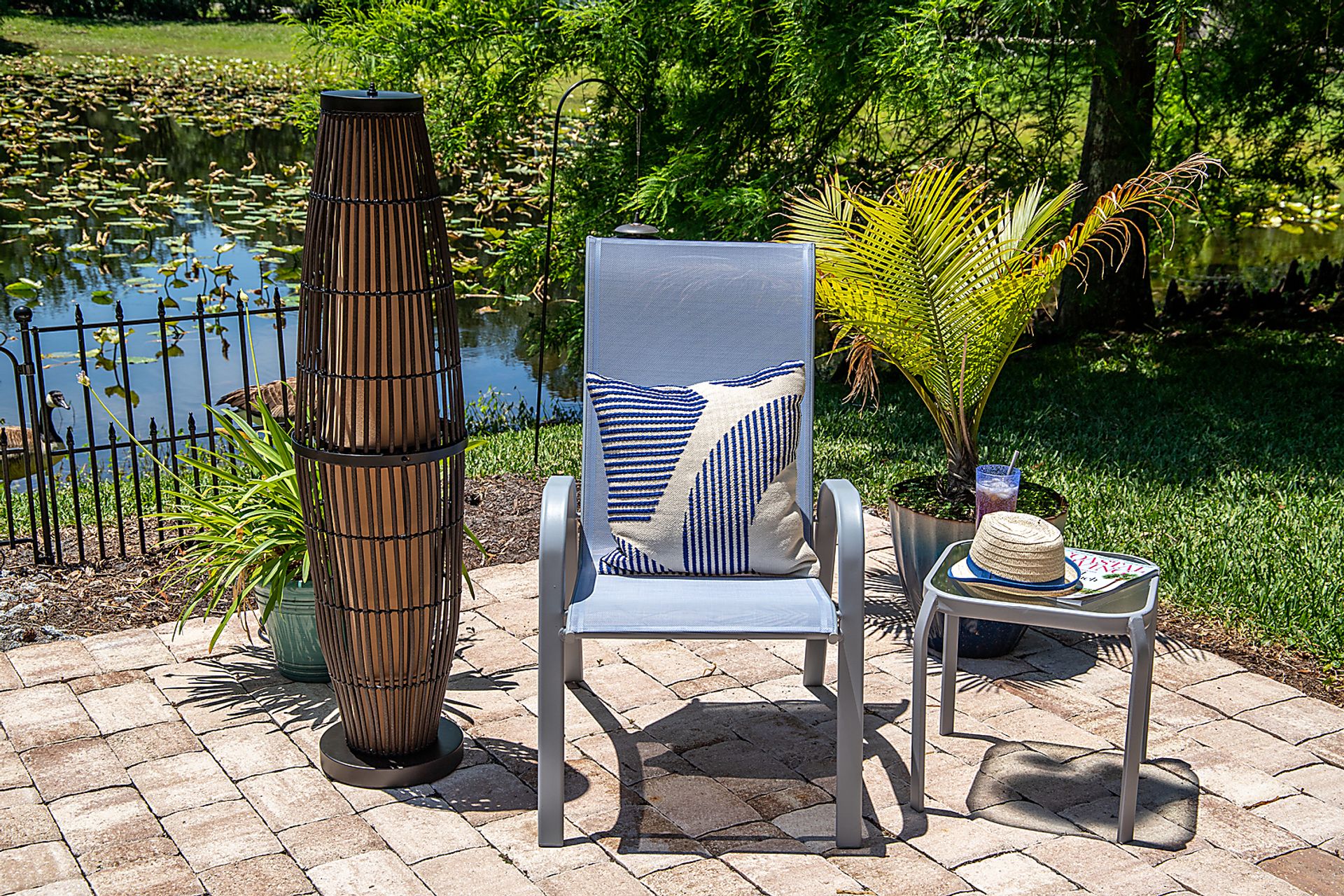 Unaka Brown Outdoor Floor Lamp - Image 2