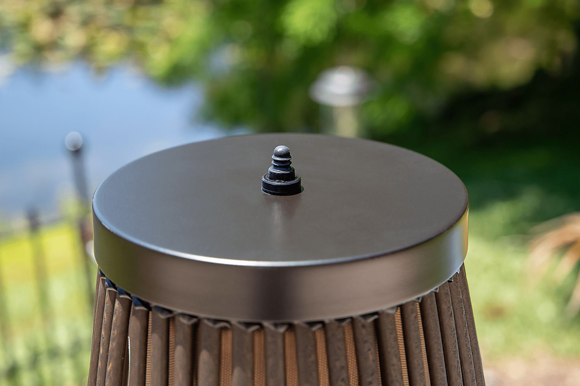 Unaka Brown Outdoor Floor Lamp - Image 4