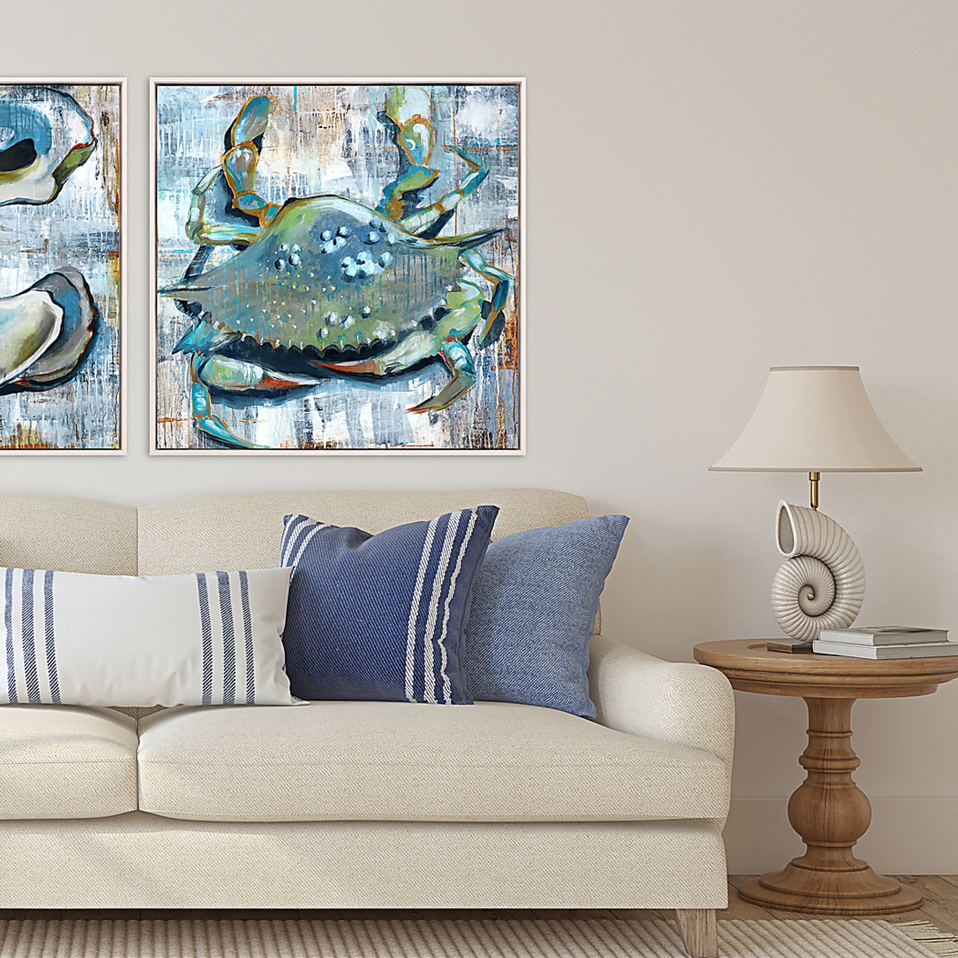 Under the Sea Blue Framed Artwork - Image 2