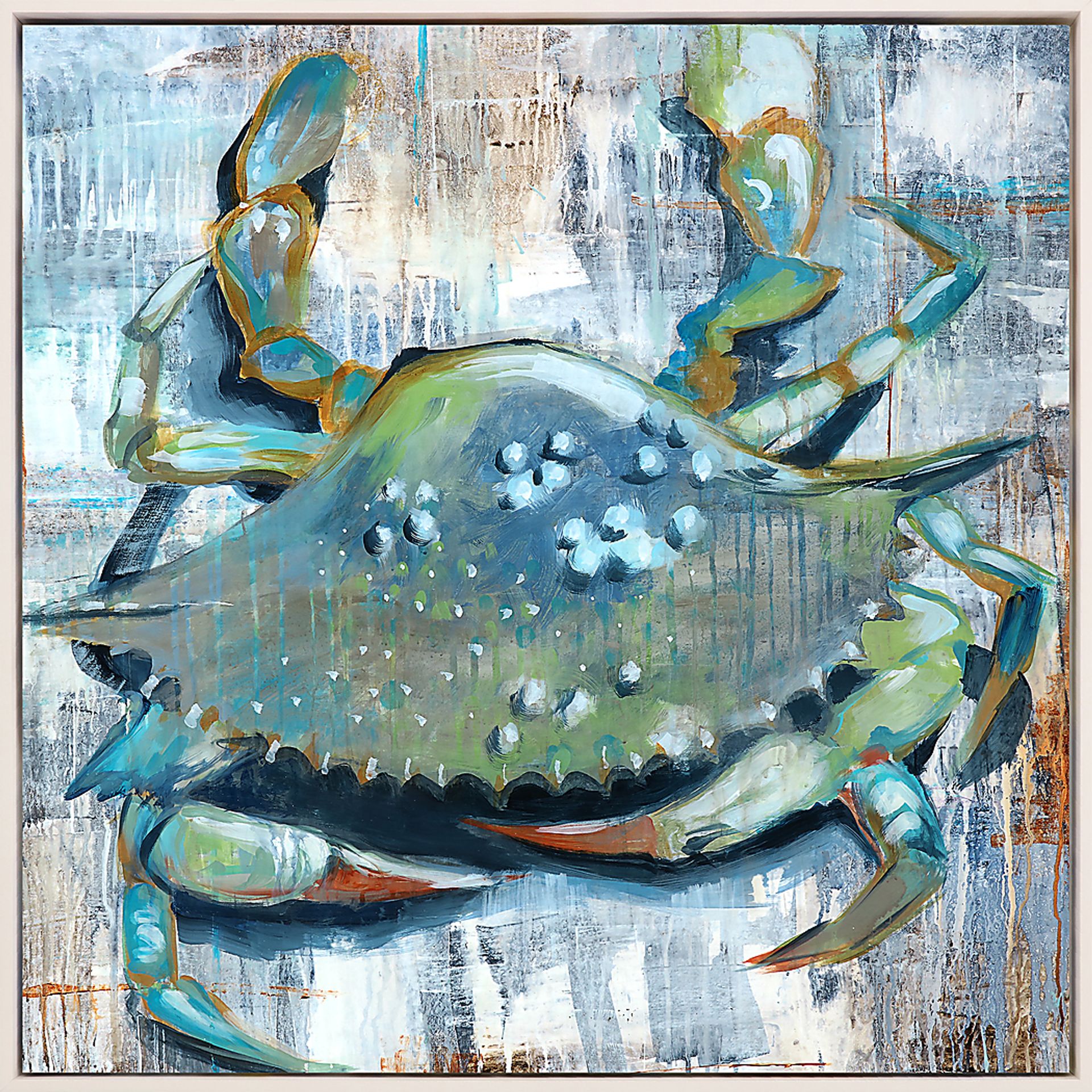 Under the Sea Blue Framed Artwork - Image 1