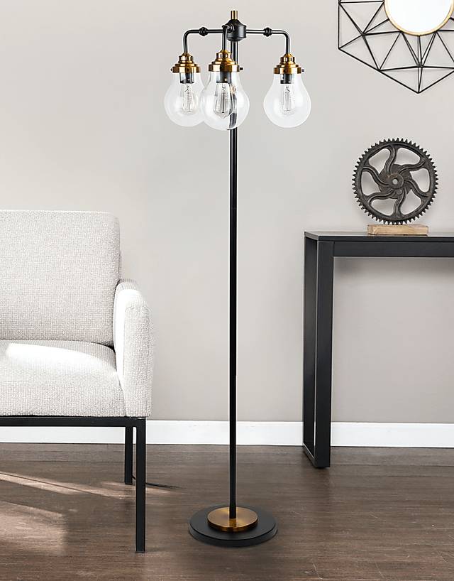 Unger Cove Black Floor Lamp - Thumbnail - Image 3