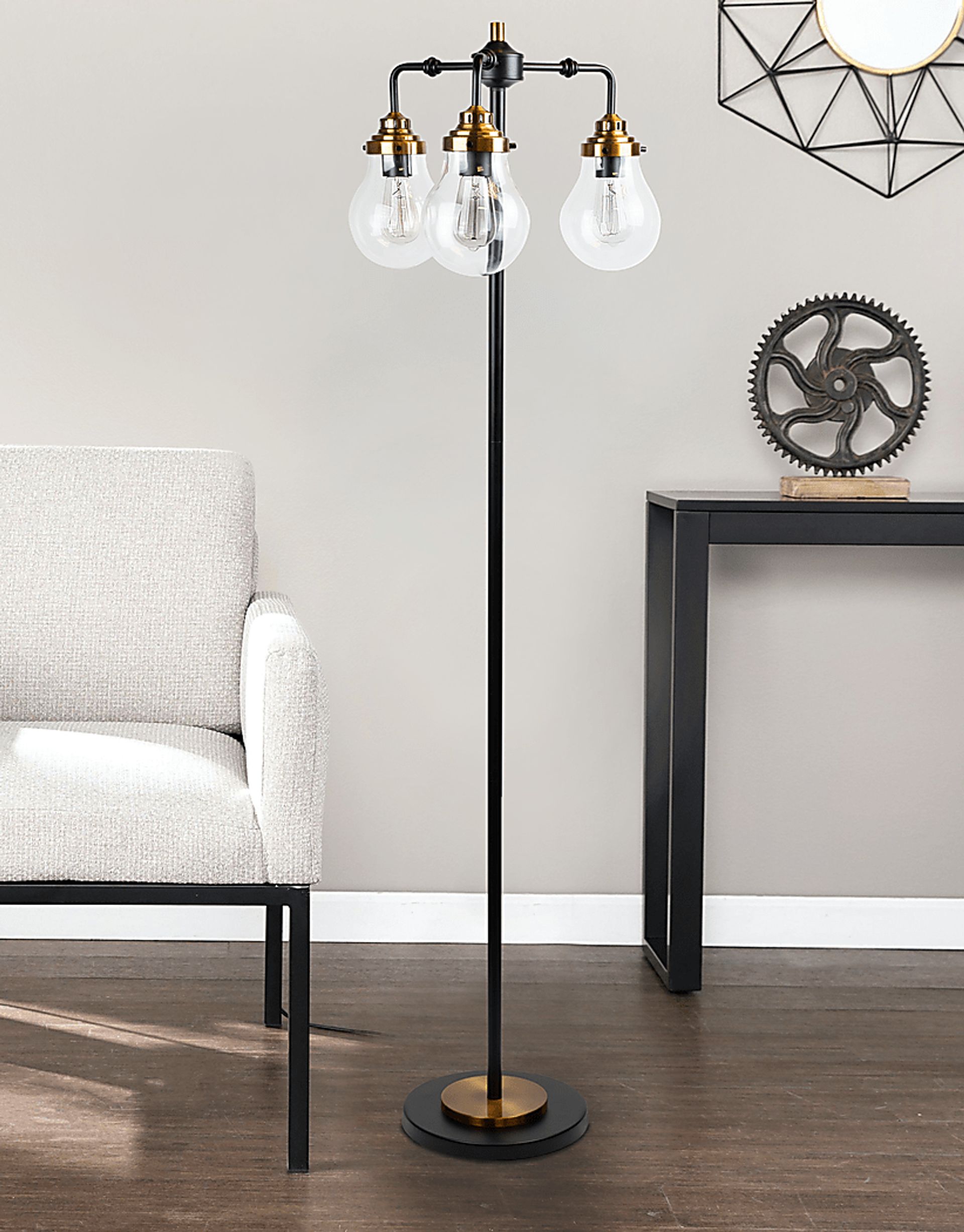Unger Cove Black Floor Lamp - Image 3