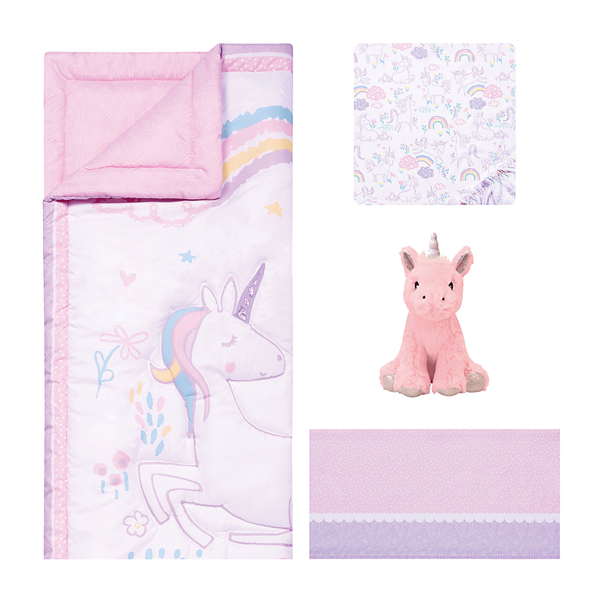 Unicorn Land White 4 Pc Baby Bedding Set - Image 2