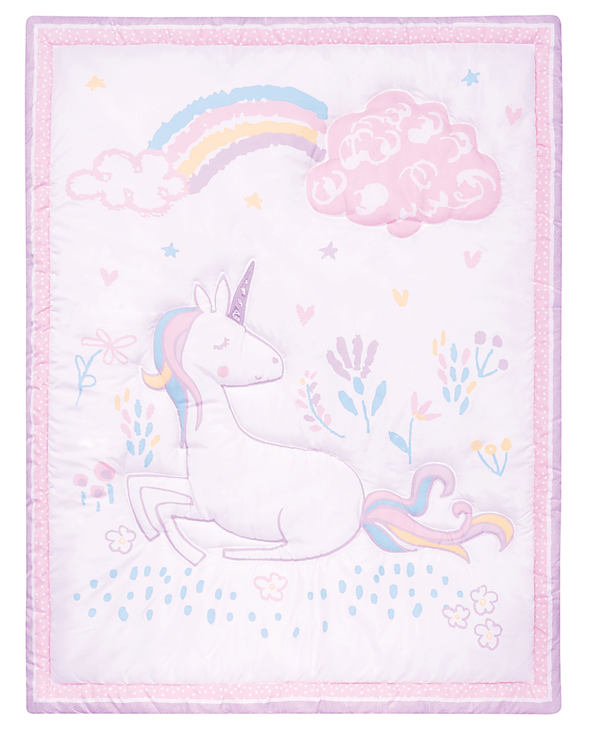 Unicorn Land White 4 Pc Baby Bedding Set - Image 5