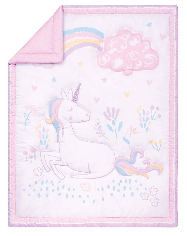 Unicorn Land White 4 Pc Baby Bedding Set - Thumbnail - Image 7