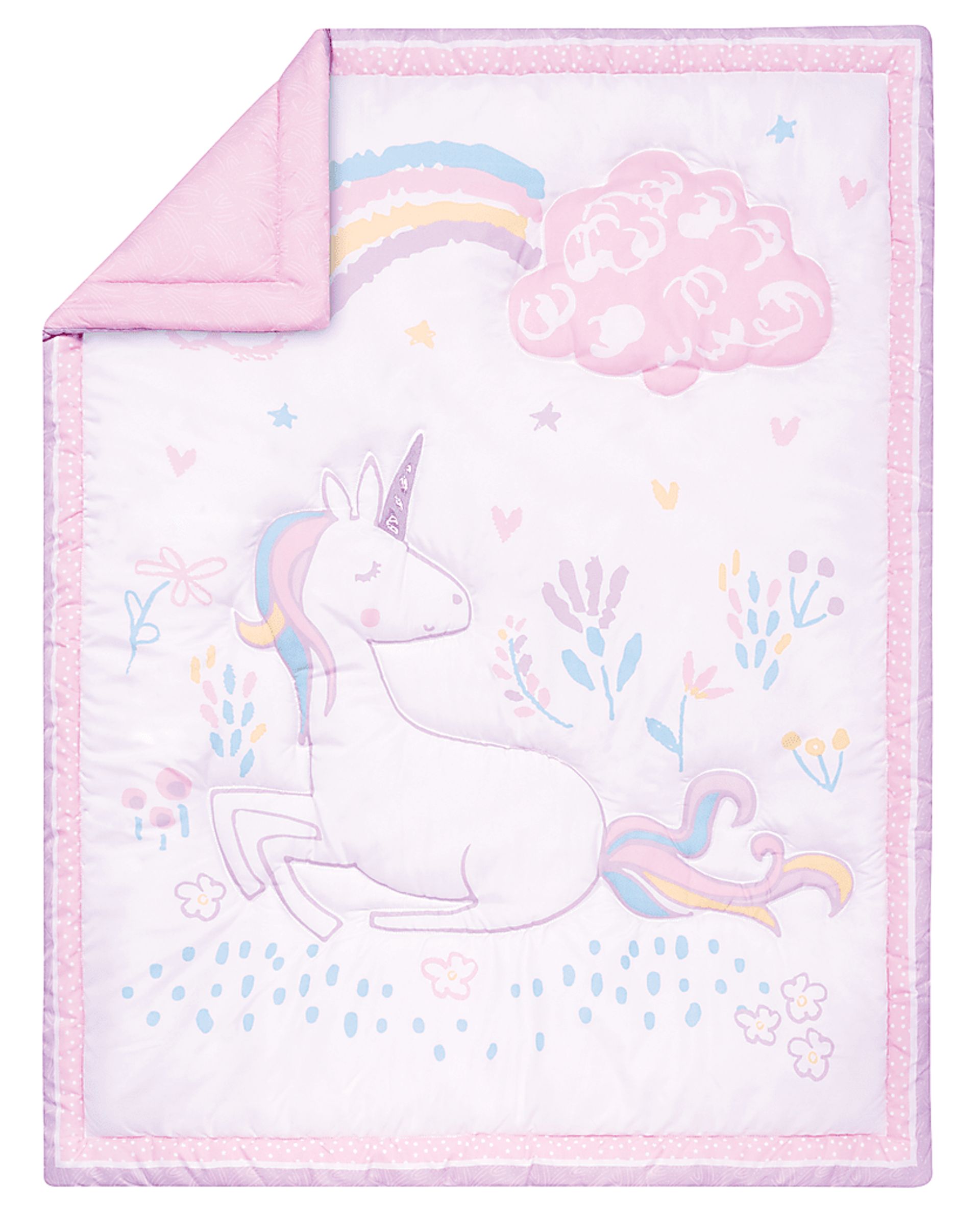Unicorn Land White 4 Pc Baby Bedding Set - Image 7