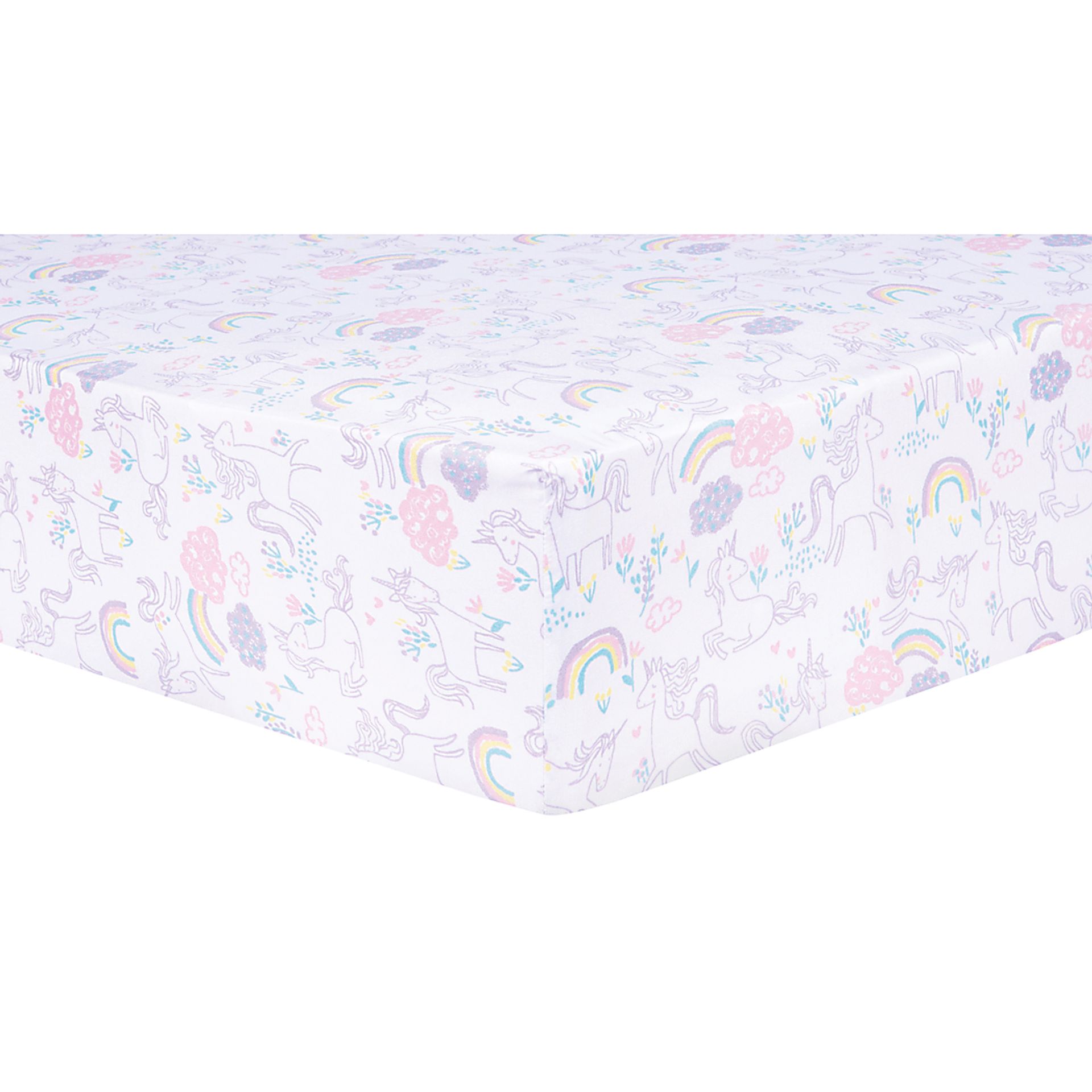 Unicorn Land White 4 Pc Baby Bedding Set - Image 9