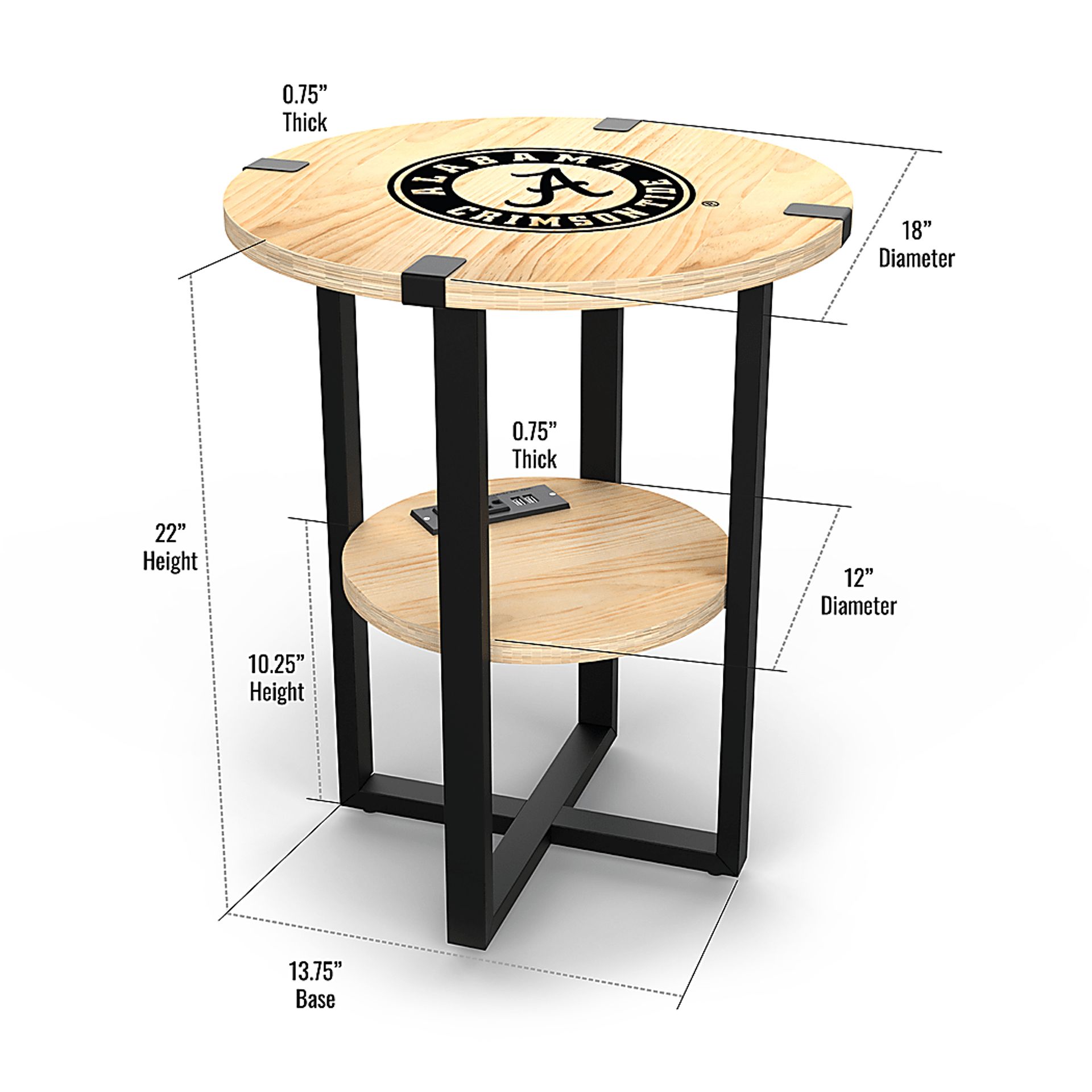 University of Alabama Side Table - Image 5