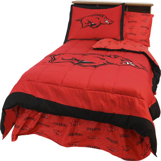 University of Arkansas Red 3 Pc Full Bed Set - Thumbnail - Image 1