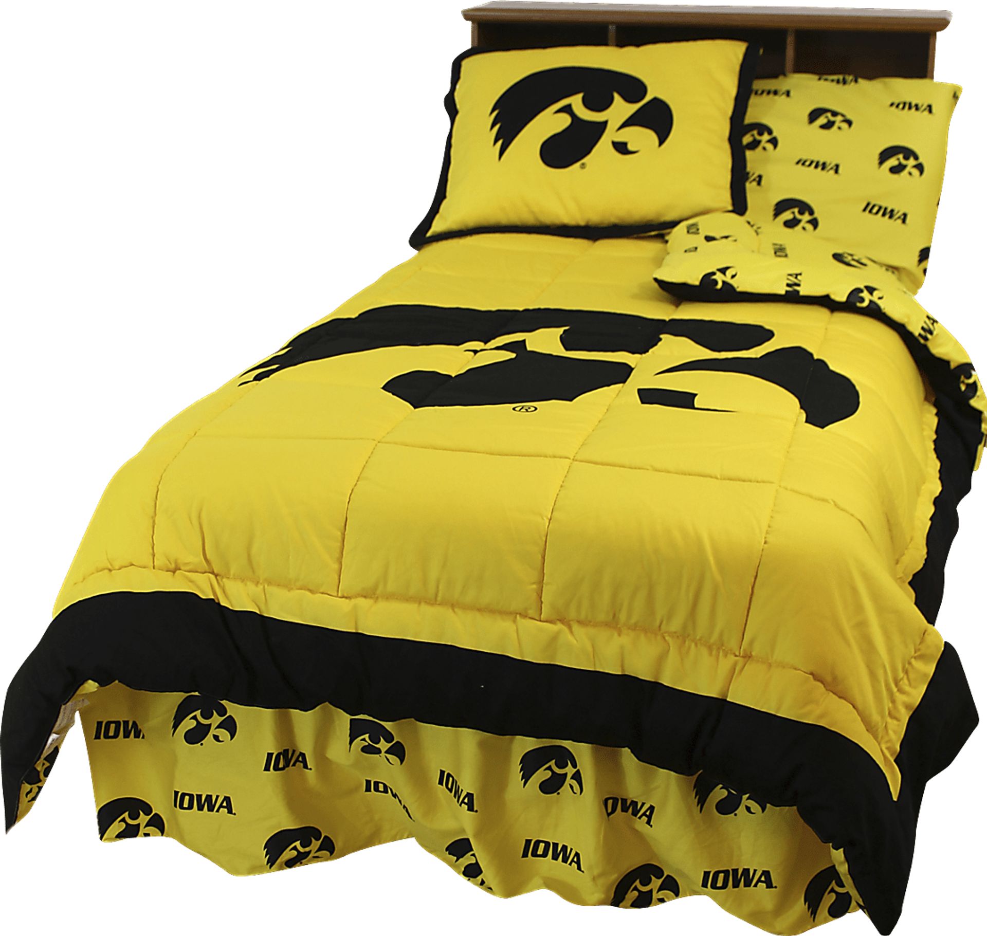 University of Iowa 3 Pc Black Full Bed Set - Image 1