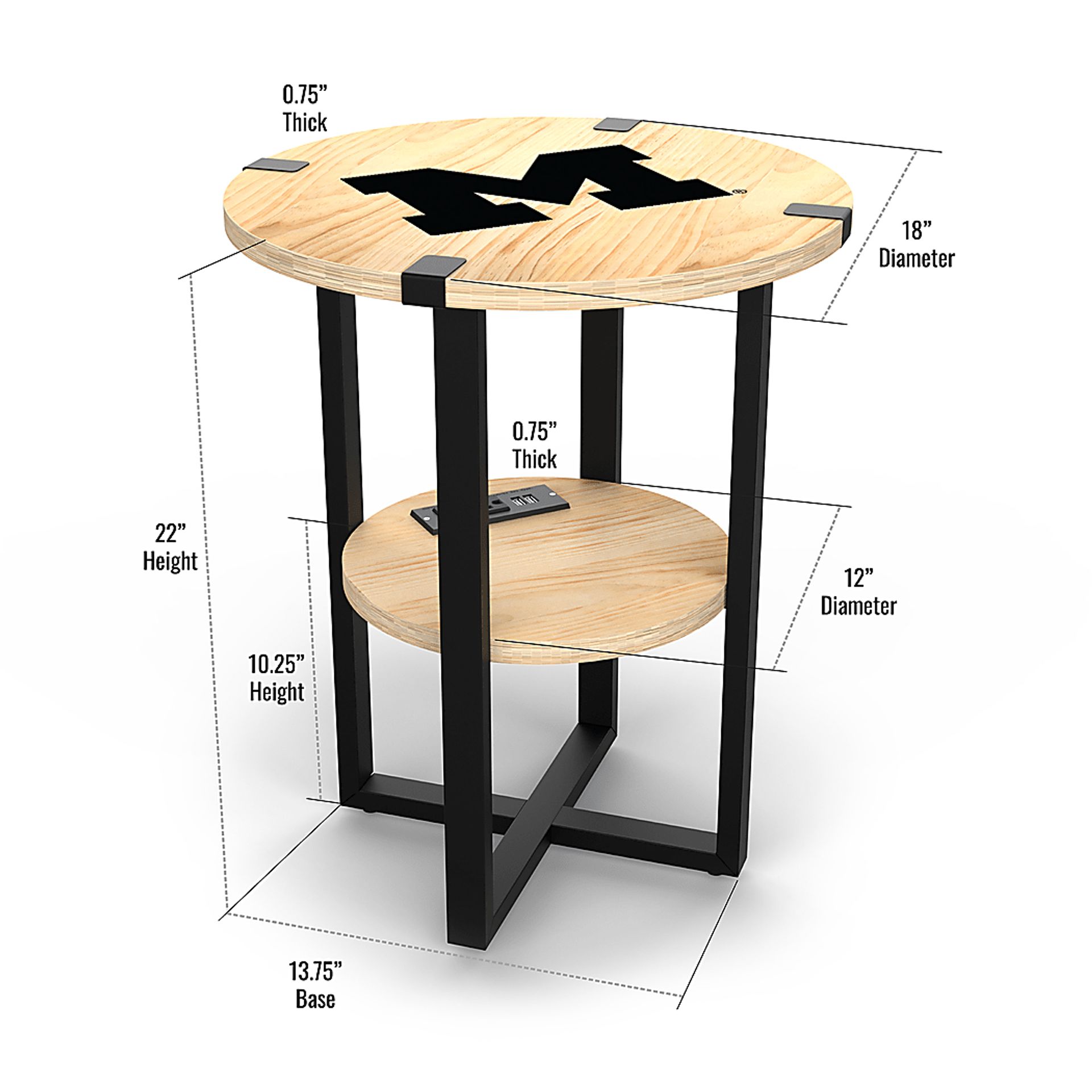 University of Michigan Side Table - Image 5