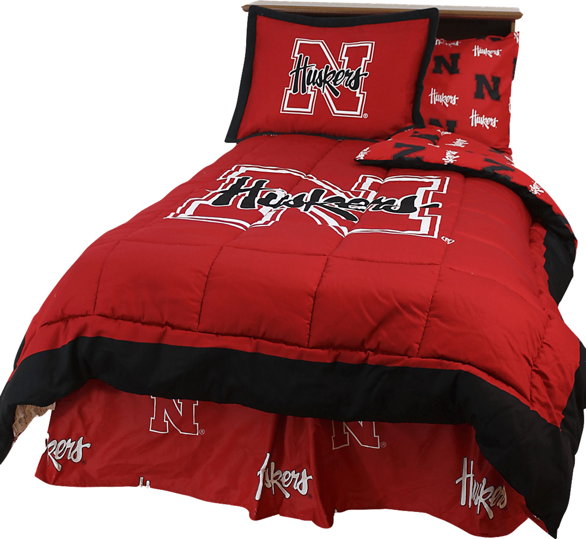 University of Nebraska Red 2 Pc Twin Bed Set - Image 1