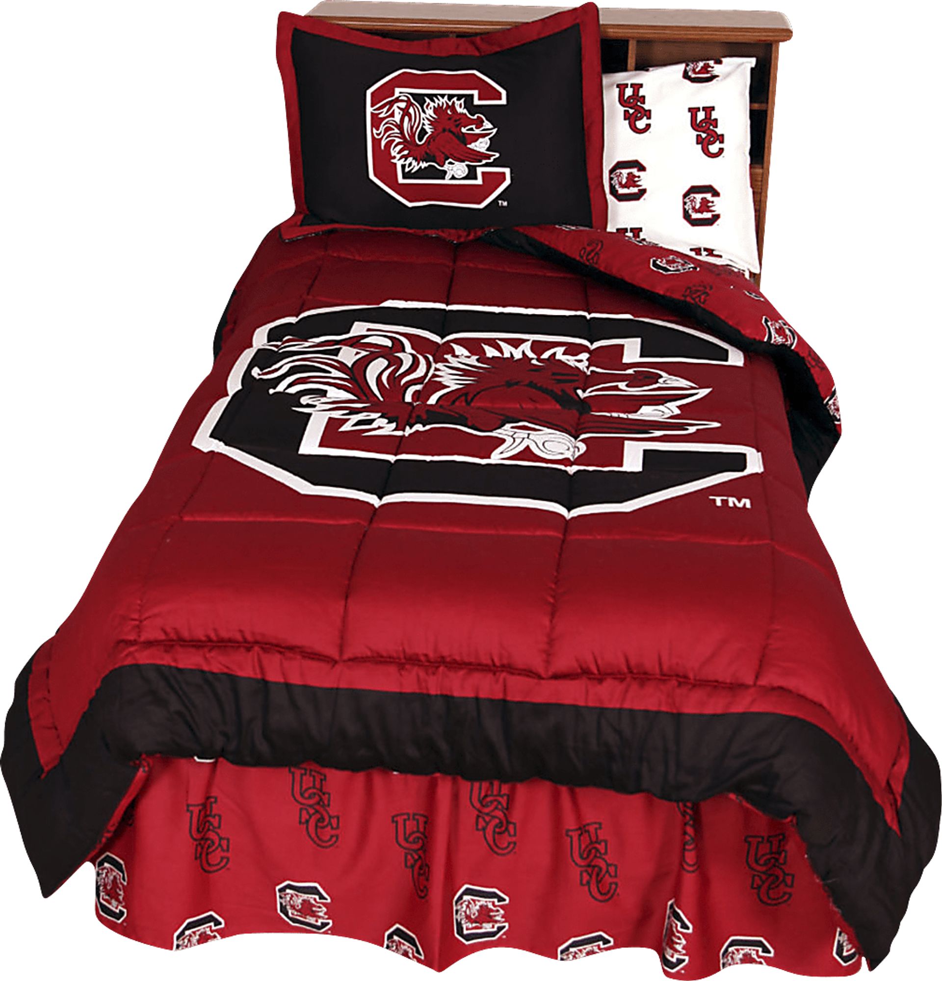 University of South Carolina Red 3 Pc Full Bed Set - Image 1
