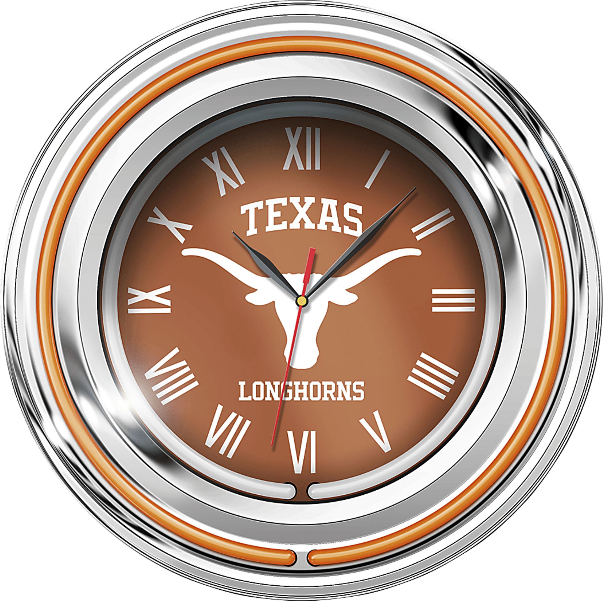 University of Texas Orange Neon Wall Clock - Image 1