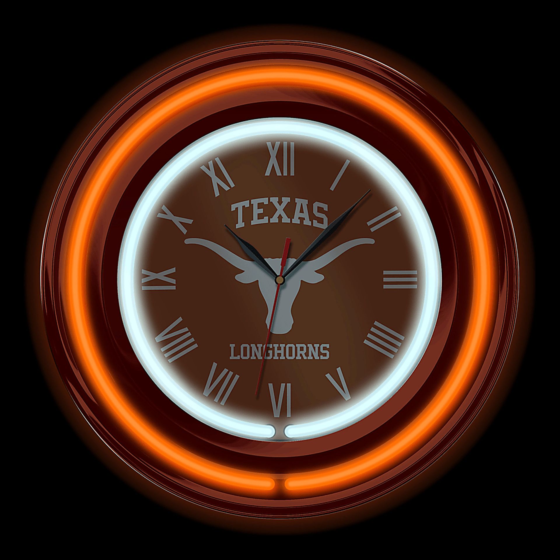 University of Texas Orange Neon Wall Clock - Image 3