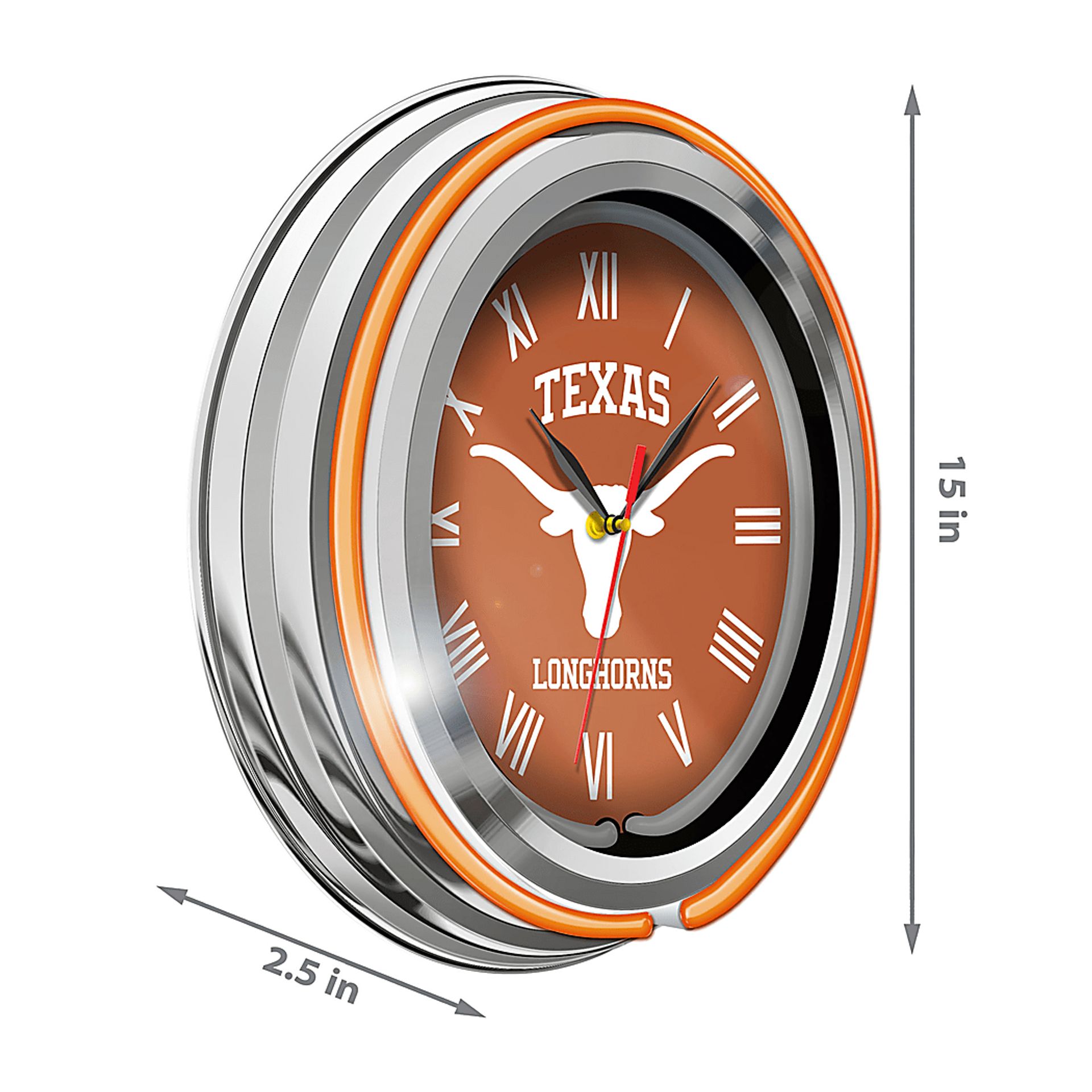 University of Texas Orange Neon Wall Clock - Image 4