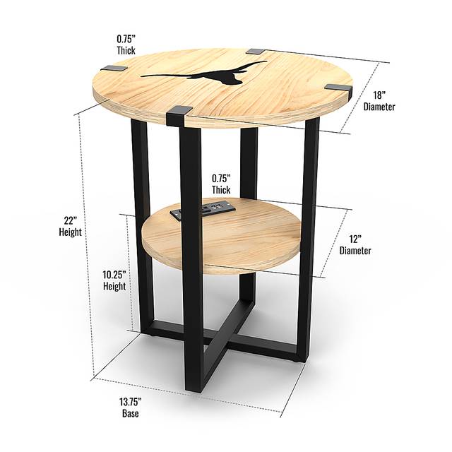 University of Texas Side Table - Thumbnail - Image 5
