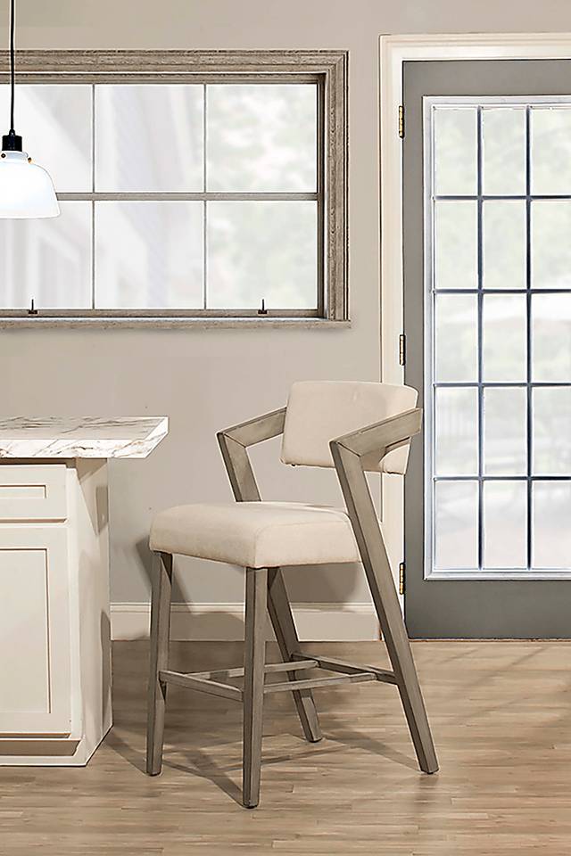 Upham Gray Barstool - Thumbnail - Image 2