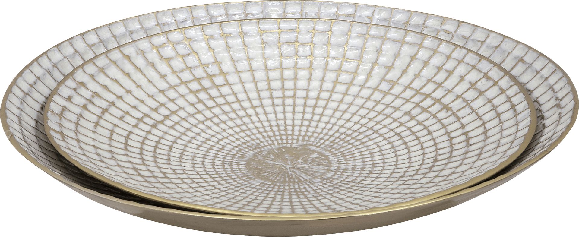 Upholland Gold Tray, Set of 2 - Image 1