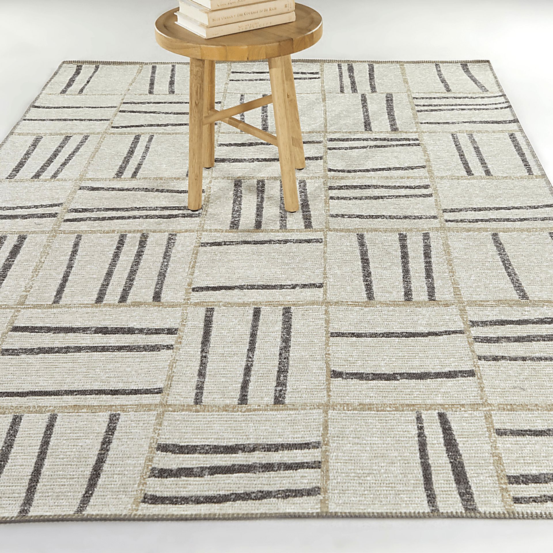 Uppas Cream 5'3 x 7' Area Rug - Image 2