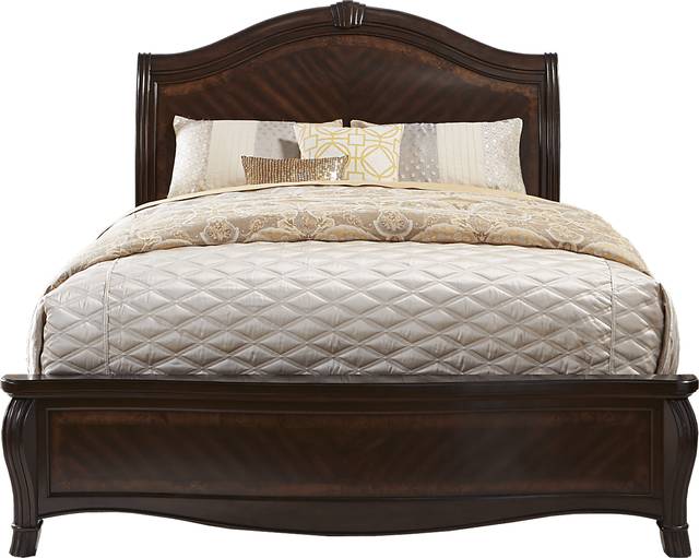 Upper Darby Brown 3 Pc Queen Sleigh Bed - Thumbnail - Image 1