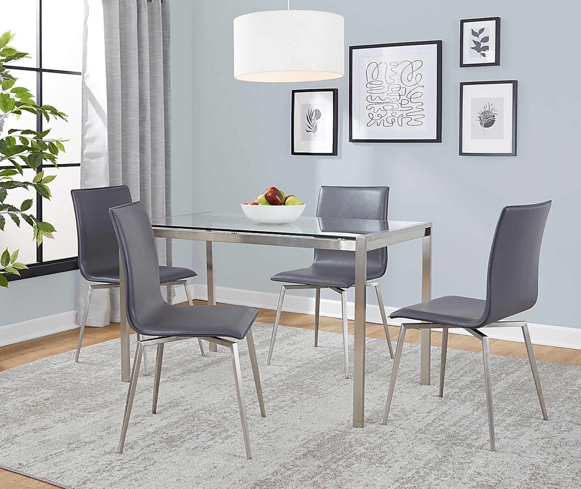 Upsall I Gray 5pc Dining Set - Image 2