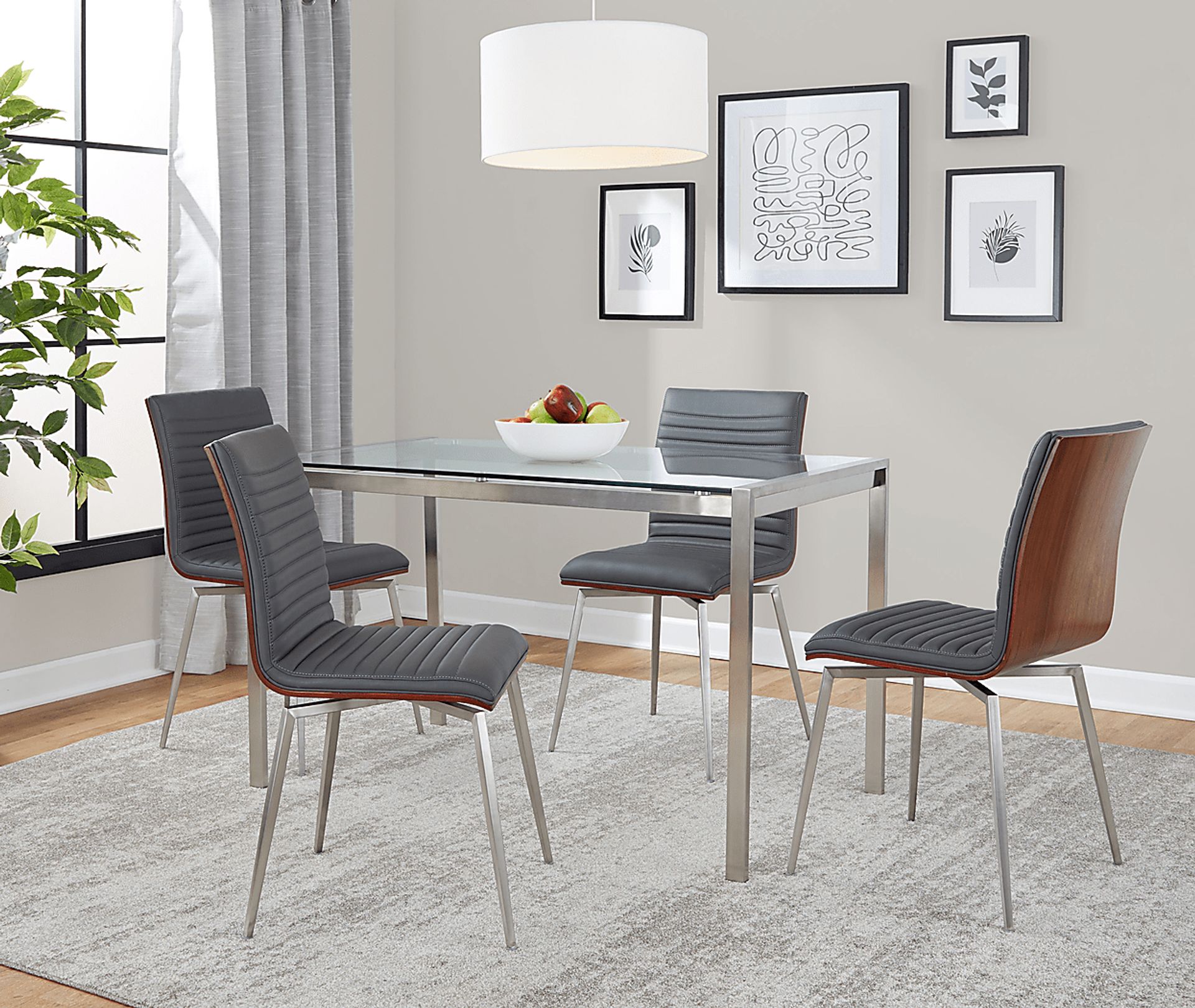 Upsall II Gray 5pc Dining Set - Image 2