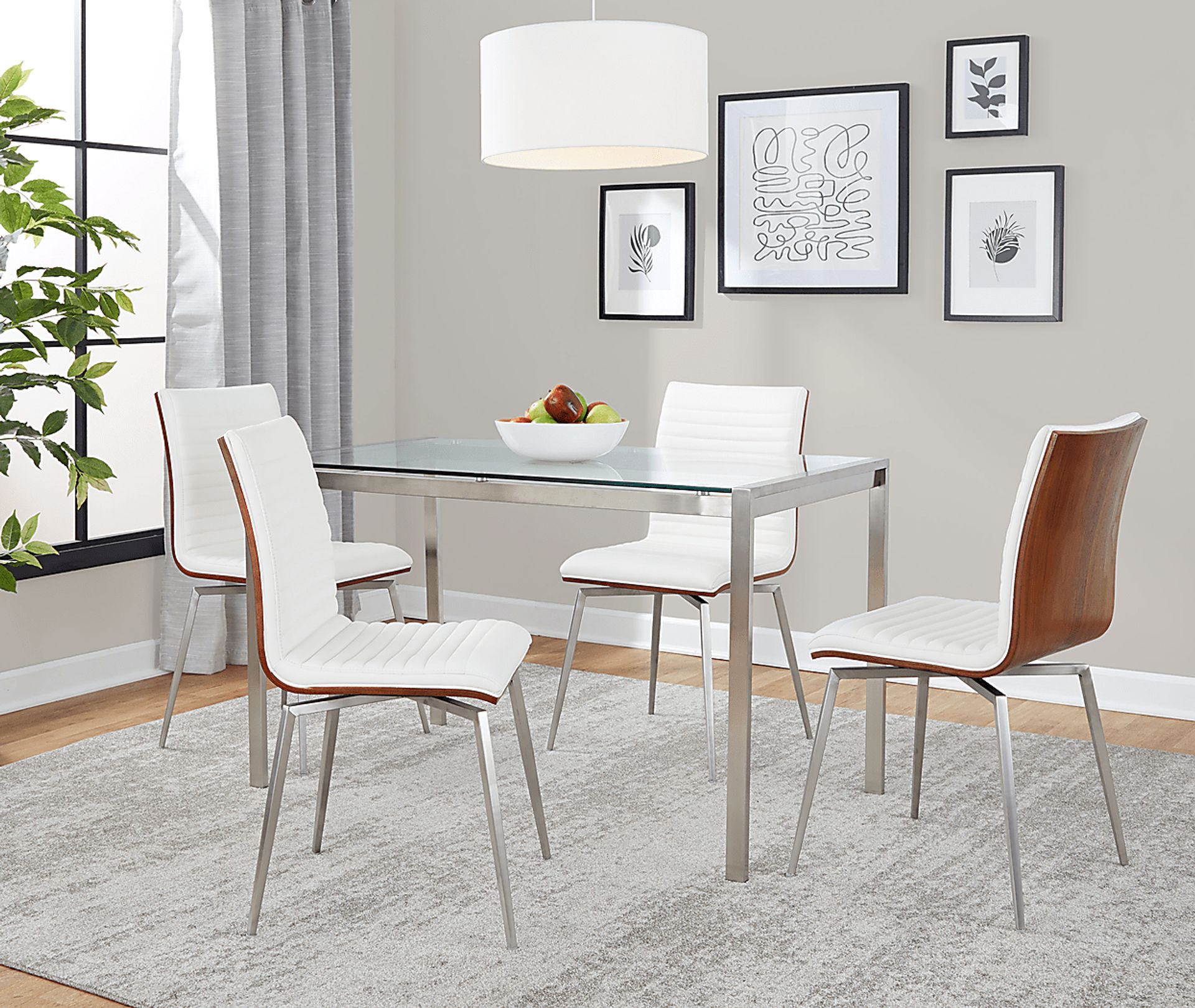 Upsall II White 5pc Dining Set - Image 2
