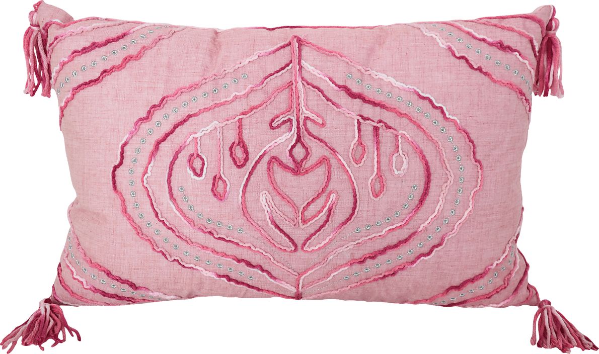 Upshaw Pink Throw Pillow