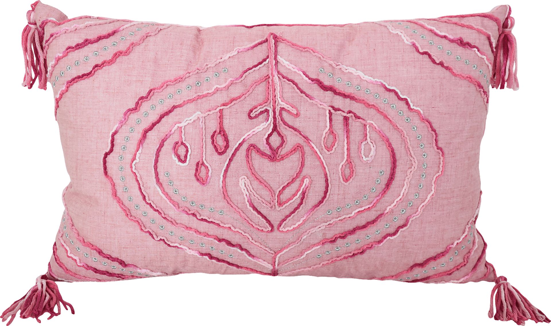 Upshaw Pink Throw Pillow - Image 1