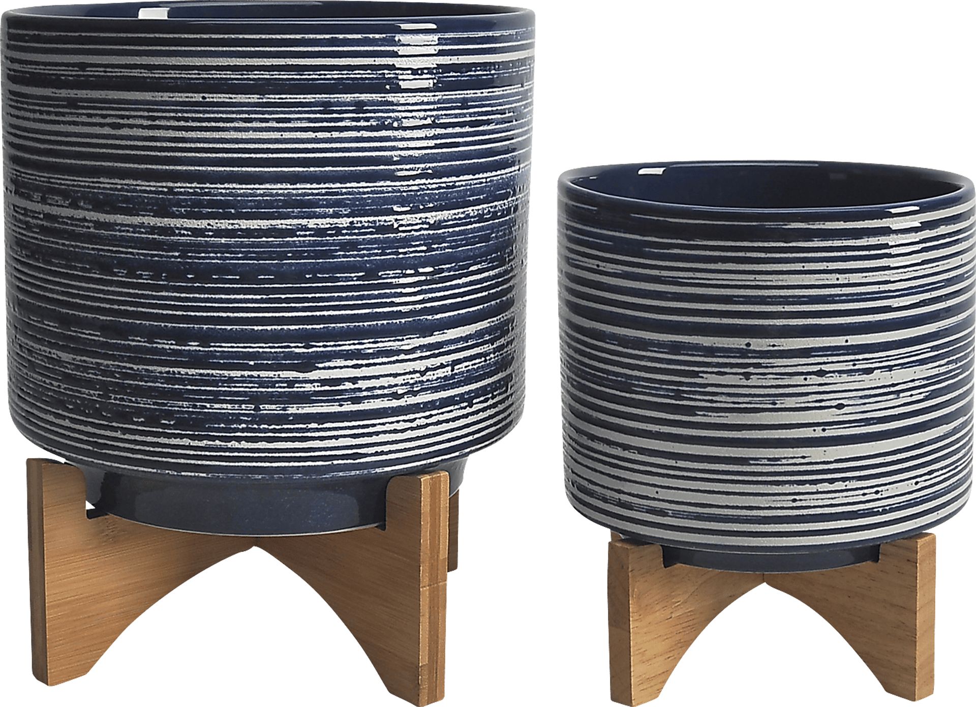 Upson Blue Planter, Set of 2 - Image 1
