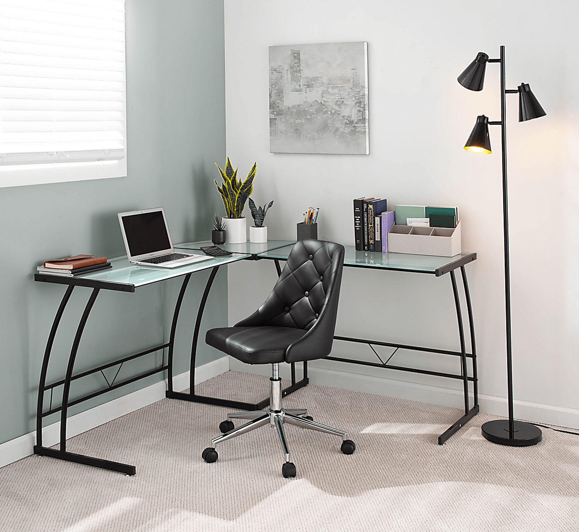 Upton Circle Black Floor Lamp - Image 11