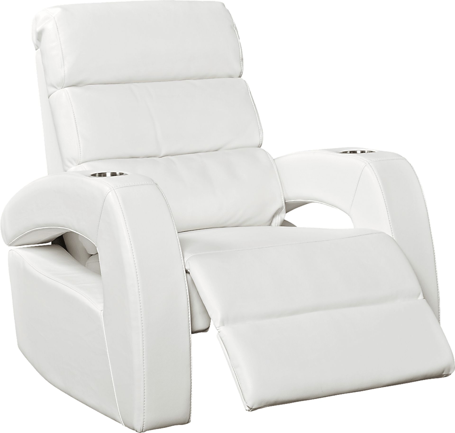 Uptown Loft Solid White Power Recliner - Image 1