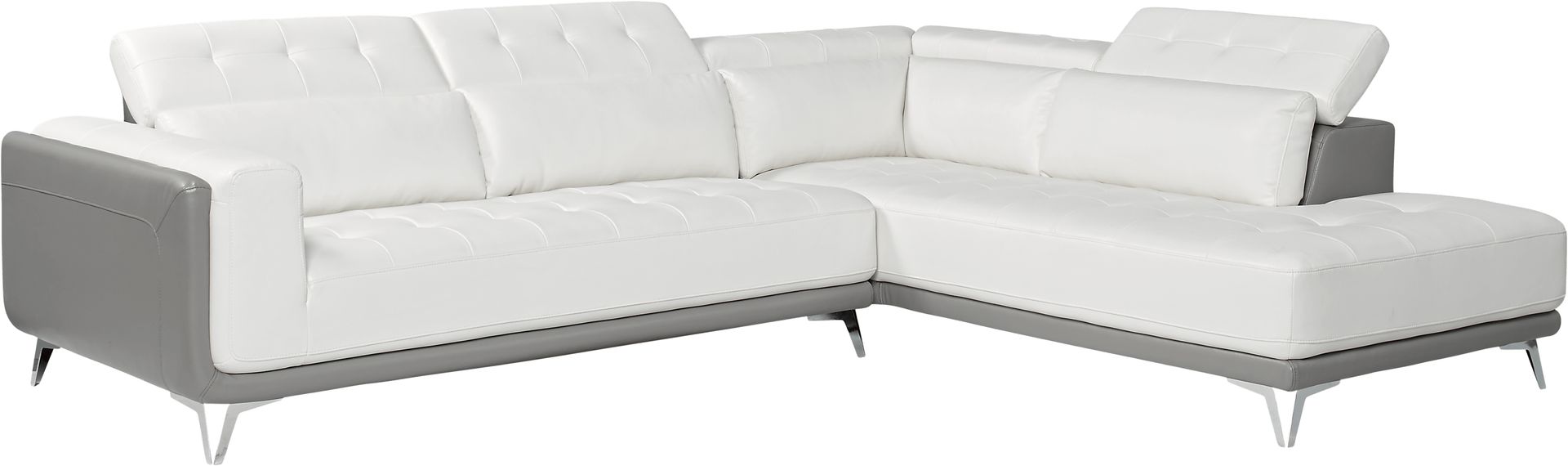 Uptown Loft White 2 Pc Sectional - Image 3