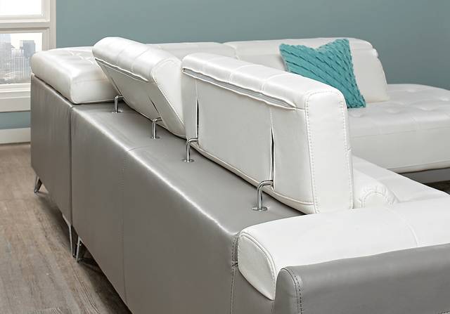 Uptown Loft White 2 Pc Sectional - Thumbnail - Image 4