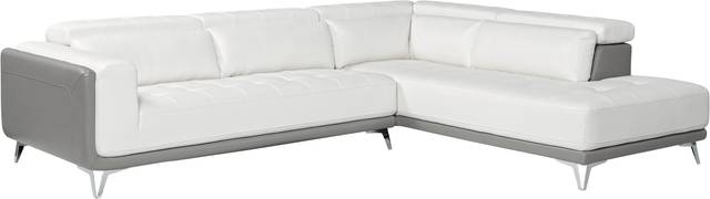 Uptown Loft White 2 Pc Sectional - Thumbnail - Image 1