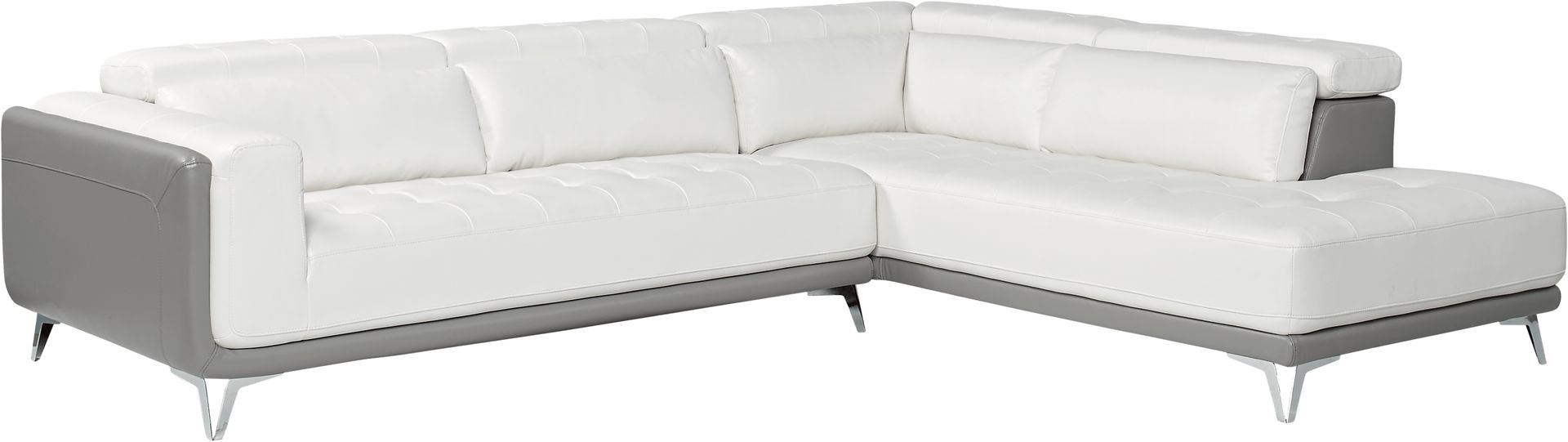 Uptown Loft White 2 Pc Sectional - Image 1