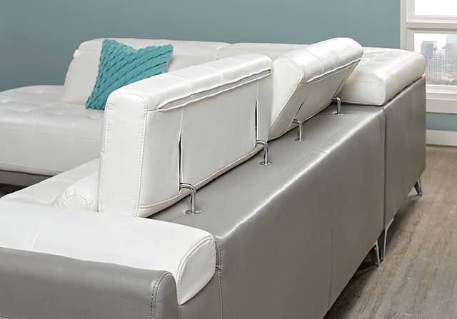 Uptown Loft White 2 Pc Sectional - Thumbnail - Image 4