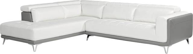 Uptown Loft White 2 Pc Sectional - Thumbnail - Image 1