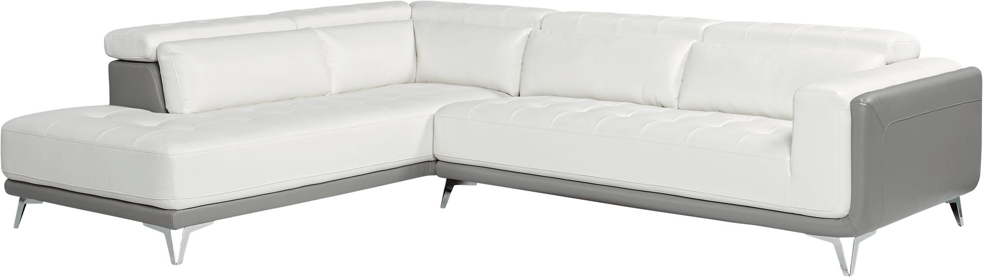 Uptown Loft White 2 Pc Sectional - Image 1